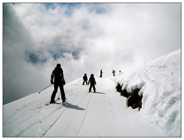 skiing in le chable