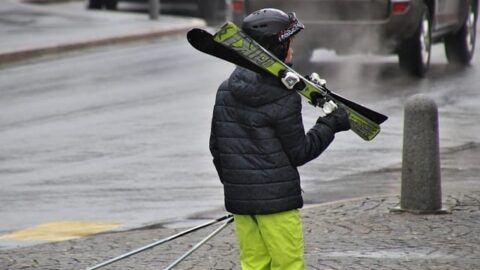 skier in verbier before season