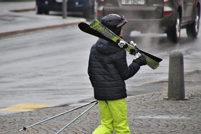 skier in verbier before season