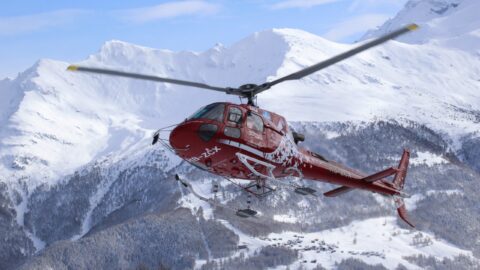 helicopter ride in mountains