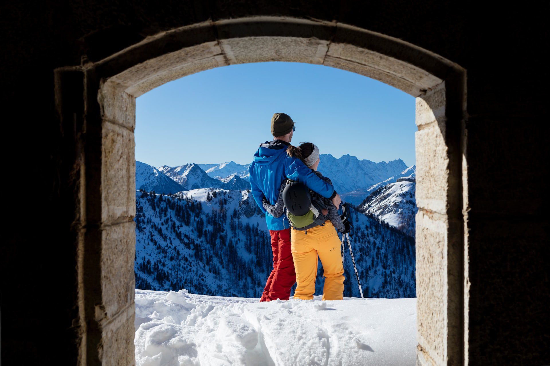 couple on a ski holiday Verbier